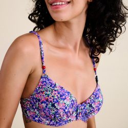 Ambrosia Bikini Top mit Bügel gefüttert in blau