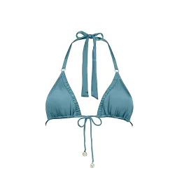 Shimmering Solids Bikini Top ohne Bügel ungefüttert in blau