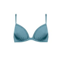 Shimmering Solids Bikini Top mit Bügel gefüttert in blau