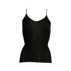 Silky Sensation Top Spaghetti in schwarz