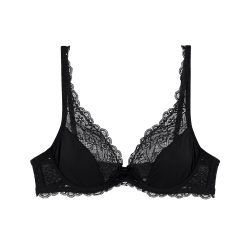 Lace Comfort BH mit Bügel, ungefüttert in schwarz