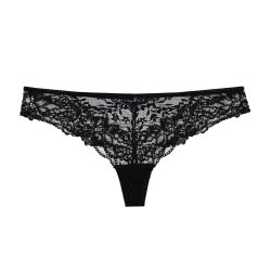 Luxury Desire Brazilian Slip in schwarz