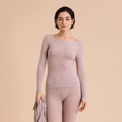 Cashmere Sensation Shirt Langarm in beige