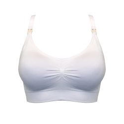 Mommy Bra BH ohne Bügel, ungefüttert in weiss