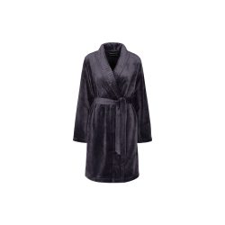 Fleece Robe Mantel in grau