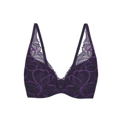 Body Make-Up Illusion Lace BH mit Bügel, gefüttert in blau