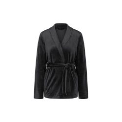 Sensual Velour Jacke in schwarz