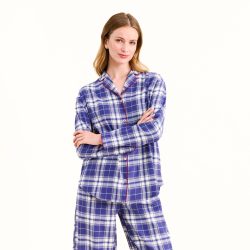 Bernetta Pyjama Oberteil in blau