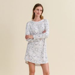Bahira Nachthemd kurz in weiss