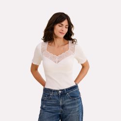 Coleen Shirt Kurzarm in weiss
