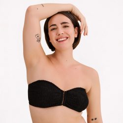 Candice Bikini Top mit Bügel ungefüttert in schwarz