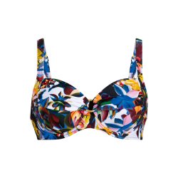 Tropical Opulence Bikini Top mit Bügel gefüttert in weiss