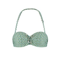 Groovy Graphic Bikini Top mit Bügel gefüttert in grün
