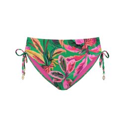 Floral Forest Bikini Panty Slip in grün