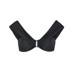 Femme Noir Bikini Top ohne Bügel gefüttert in schwarz