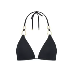 Femme Noir Bikini Top ohne Bügel gefüttert in schwarz
