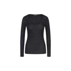 Beauty Layers Shirt Langarm in schwarz