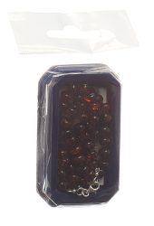 Amberstyle Bernsteinkette 36cm cognac dunkel Karabinerverschluss (1 Stk)
