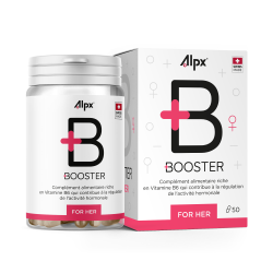 Alpx - Booster für Sie Natürliches Nahrungsergänzungsmittel mit Vitamin B6 - Pink - Stimulationsmittel enhancing - 50 Kapseln