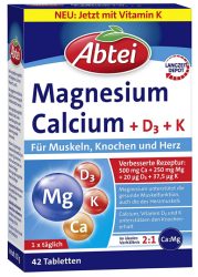 Abtei Magnesium Calcium + D3 + K (42 Stk)