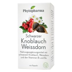 Phytopharma - Schwarzer Knoblauch Weissdorn Kapseln, 51 g