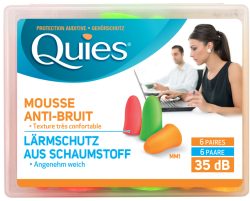 QUIES L&auml;rmschutz aus Schaumstoff NEON 12 Stk