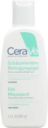 CeraVe - Schäumendes Reinigungsgel, Feuchtigkeitsspendendes Reinigungsgel, 88 ml
