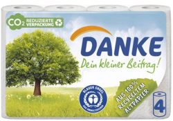 DANKE Haushaltstücher Recycling 45 Blatt (4 Stk)