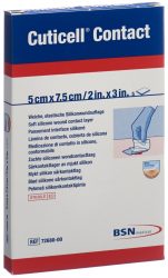 Cuticell Contact Silikonwundauflage 5x7.5cm (5 Stk)