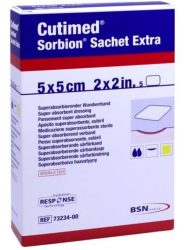 Cutimed Sorbion Sachet Extra 5x5cm (5 Stk)