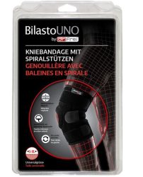 Bilasto Uno Kniebandage S-XL mit Spiralstützen und Velcro (1 Stück)