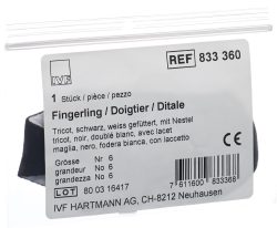 IVF Däumling Tricot Grösse 6, schwarz (1 Stk)