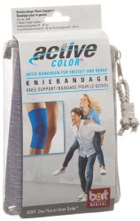 bort ActiveColor Kniebandage M -37cm blau (1 Stück)