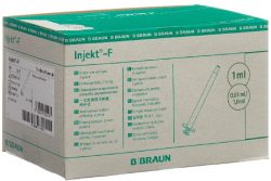 B. BRAUN Injekt-F, 2-teilige Einmalspritzen, 1ml, ohne Kanüle (100 Stk)