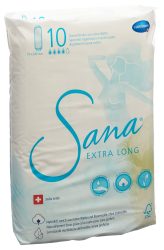 Sana Damenbinden aus Reiner Watte Extra Saugfähig 10Stk. 10 Stück