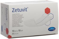 ZETUVIT Absorptionsverband 10x10cm 30 Stk