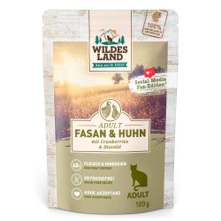 WILDES LAND Adult Fasan & Huhn mit Cranberries & Distelöl (12x100g)