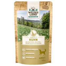WILDES LAND Adult Huhn mit Karotten, Zuccini, Wildkräutern & Distelöl (8x150g)