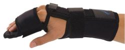 OMNIMED Intrinsic Plus 4-Fingerschiene gepolstert, Grösse M, 15-17cm links, schwarz (1 Stk)