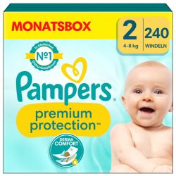Pampers - Premium Protection Grösse 2, Monatsbox, 240STK