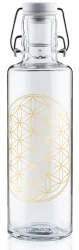 Soulbottle Trinkflasche aus Glas Flower of life 0.6L