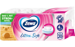 Zewa Ultra Soft Toilettenpapier 4-lagig Weiss 20 Rollen à 150 Blatt