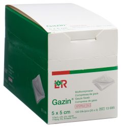 Gazin Set Kompress 5x5cm 12 fach steril (20x5 Stück)