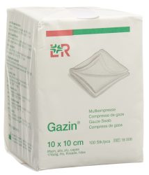 Gazin Mullkompressen 10x10cm, 8-fach, unsteril (100 Stk)