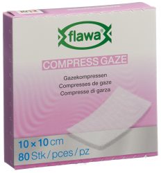 flawa Gazekompressen 10x10cm (80 Stk)