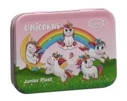 flawa Junior Plast Strips Unicorns Tin Box (20 Stk)