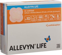 ALLEVYN LIFE Silikon-Schaumverband, 12.9x12.9cm (10 Stk)