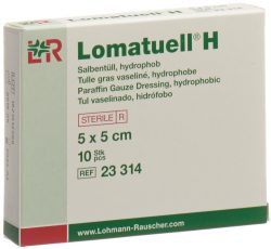Lomatuell H Salbentüll, 5x5cm, steril (10 Stk)