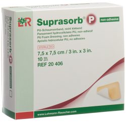 Suprasorb P Schaumverband 7.5x7.5cm nicht klebend (10 Stk)