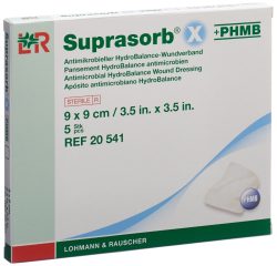 Suprasorb X+PHMB HydroBal-Wundverband 9x9cm (5 Stk)